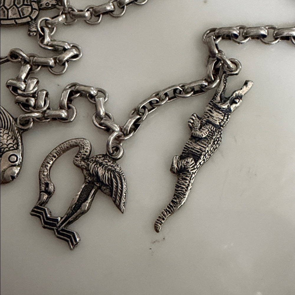 Vintage Sterling Beach Charm Bracelet (Final Price) - Picture 5 of 6